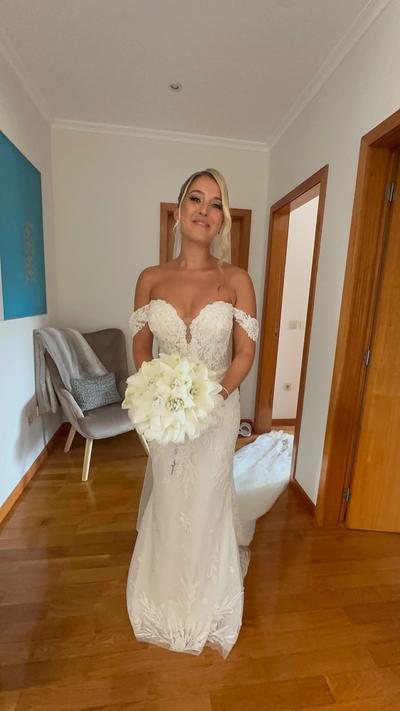 Apanhado de noiva, na manhã do casamento