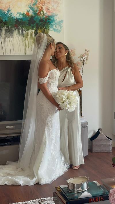 Apanhado de noiva, na manhã do casamento