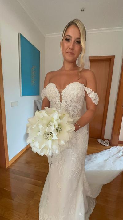 Apanhado de noiva, na manhã do casamento